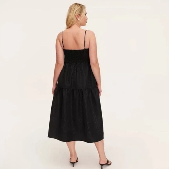 Kate Spade x Target Black Tiered Ruffle Midi Tank Dress NWOT - Picture 2 of 10